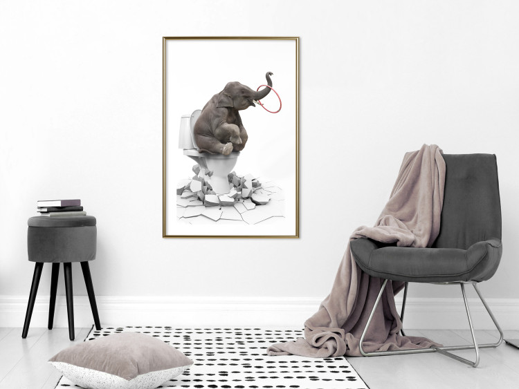 Wall Poster Full-On Fun - fantasy with an African animal on a white background 128827 additionalImage 15