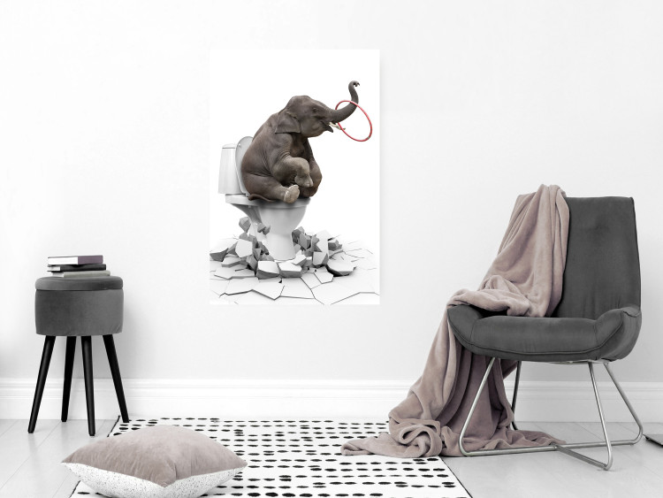 Wall Poster Full-On Fun - fantasy with an African animal on a white background 128827 additionalImage 2