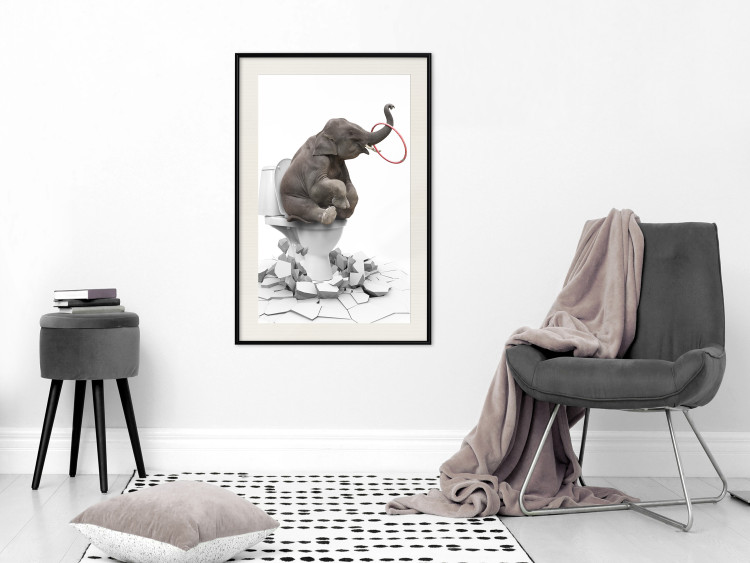 Wall Poster Full-On Fun - fantasy with an African animal on a white background 128827 additionalImage 23