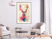 Poster Watercolor Deer - colorful abstract with a horned animal on a beige background 128927 additionalThumb 13