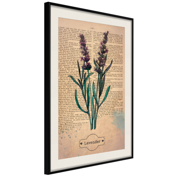 Poster Lavender Memory - composition with blooming plants and text in background 129427 additionalImage 3