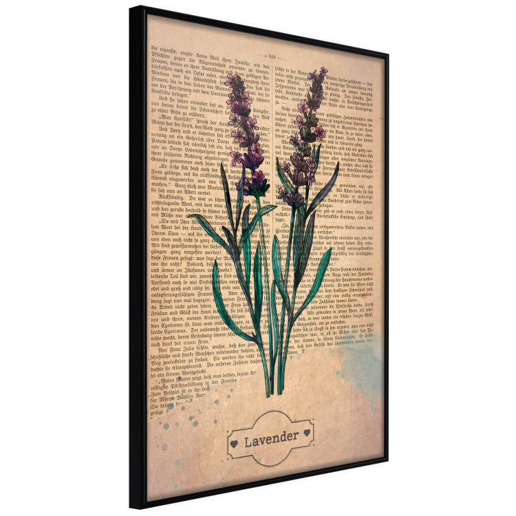 Poster Lavender Memory - composition with blooming plants and text in background 129427 additionalImage 5