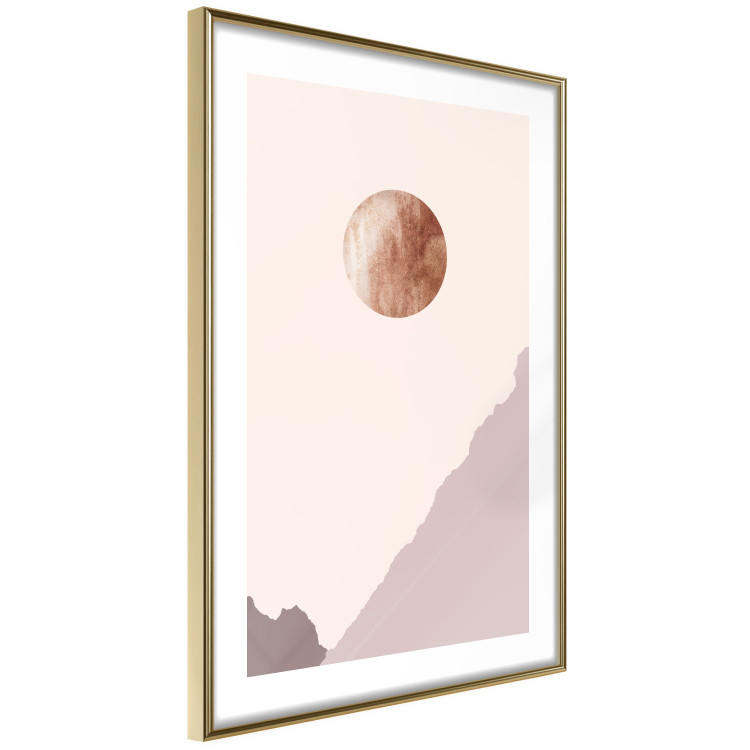 Poster Mountain Planet - abstract circle above mountains against a bright cosmos 129727 additionalImage 9
