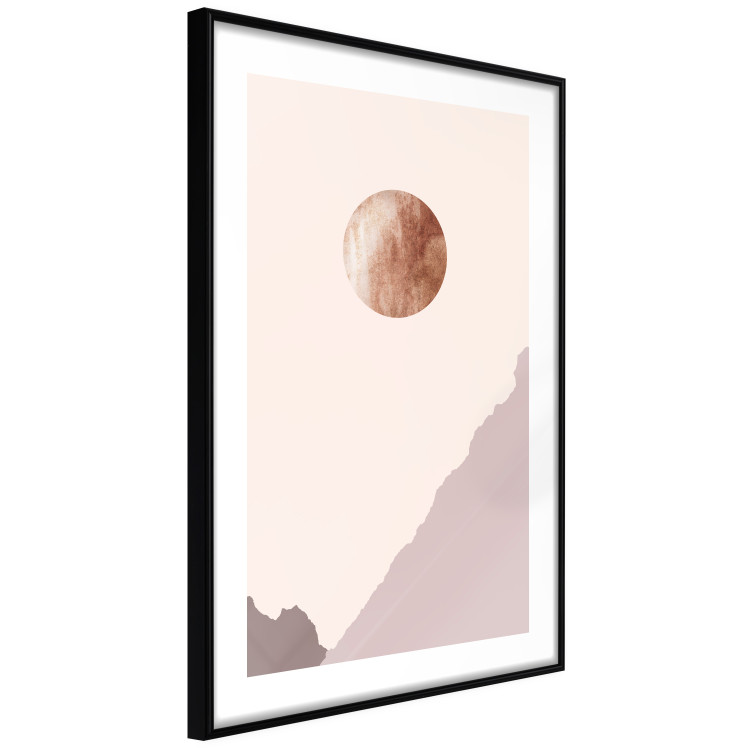 Poster Mountain Planet - abstract circle above mountains against a bright cosmos 129727 additionalImage 8