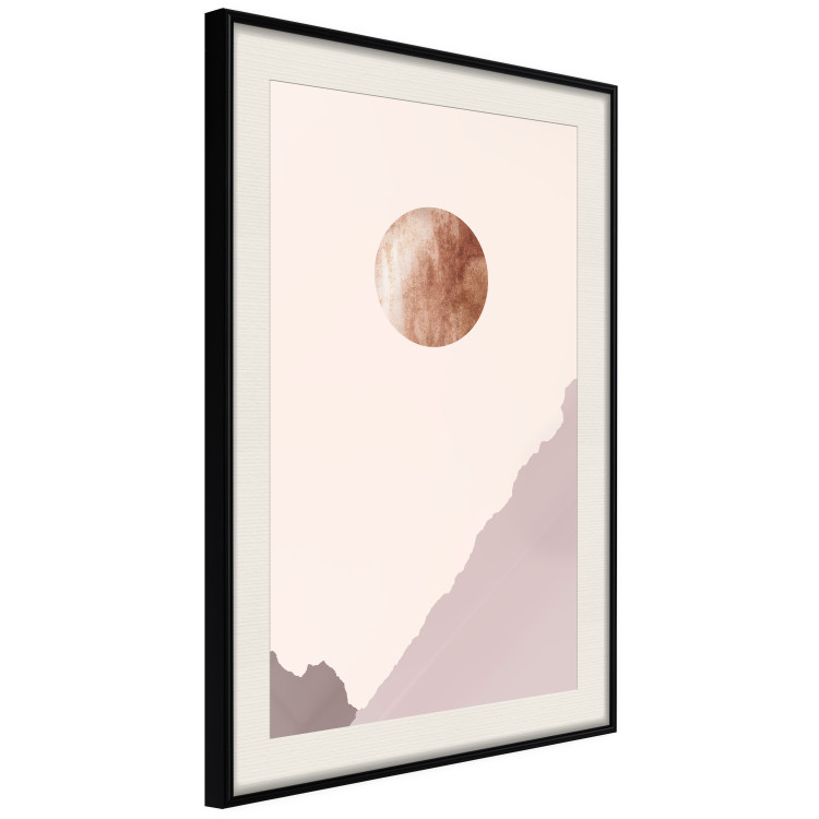 Poster Mountain Planet - abstract circle above mountains against a bright cosmos 129727 additionalImage 2