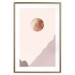 Poster Mountain Planet - abstract circle above mountains against a bright cosmos 129727 additionalThumb 16