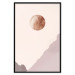 Poster Mountain Planet - abstract circle above mountains against a bright cosmos 129727 additionalThumb 18