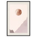 Poster Mountain Planet - abstract circle above mountains against a bright cosmos 129727 additionalThumb 19