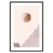 Poster Mountain Planet - abstract circle above mountains against a bright cosmos 129727 additionalThumb 17