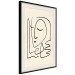 Wall Poster Lightness of Memories - abstract line art of a face on a pastel background 130827 additionalThumb 2