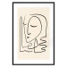 Wall Poster Lightness of Memories - abstract line art of a face on a pastel background 130827 additionalThumb 15