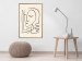 Wall Poster Lightness of Memories - abstract line art of a face on a pastel background 130827 additionalThumb 7