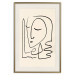 Wall Poster Lightness of Memories - abstract line art of a face on a pastel background 130827 additionalThumb 20