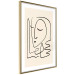 Wall Poster Lightness of Memories - abstract line art of a face on a pastel background 130827 additionalThumb 9