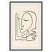 Wall Poster Lightness of Memories - abstract line art of a face on a pastel background 130827 additionalThumb 19