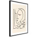 Wall Poster Lightness of Memories - abstract line art of a face on a pastel background 130827 additionalThumb 8