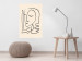 Wall Poster Lightness of Memories - abstract line art of a face on a pastel background 130827 additionalThumb 4