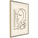 Wall Poster Lightness of Memories - abstract line art of a face on a pastel background 130827 additionalThumb 3