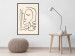 Wall Poster Lightness of Memories - abstract line art of a face on a pastel background 130827 additionalThumb 6