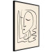 Wall Poster Lightness of Memories - abstract line art of a face on a pastel background 130827 additionalThumb 13