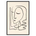 Wall Poster Lightness of Memories - abstract line art of a face on a pastel background 130827 additionalThumb 16