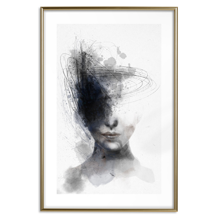 Wall Poster Cosmic Thought - portrait of a female face in an abstract composition 131827 additionalImage 14
