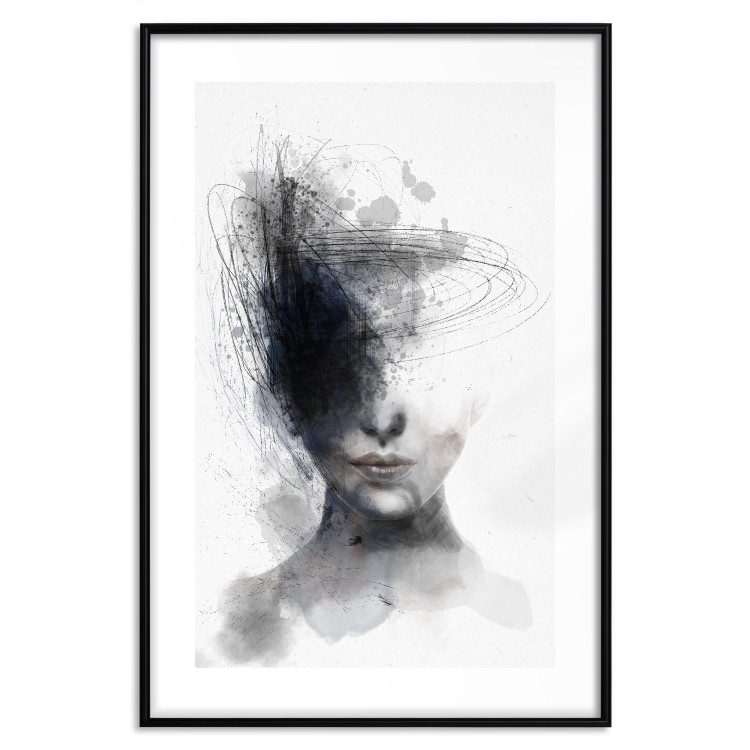 Wall Poster Cosmic Thought - portrait of a female face in an abstract composition 131827 additionalImage 17