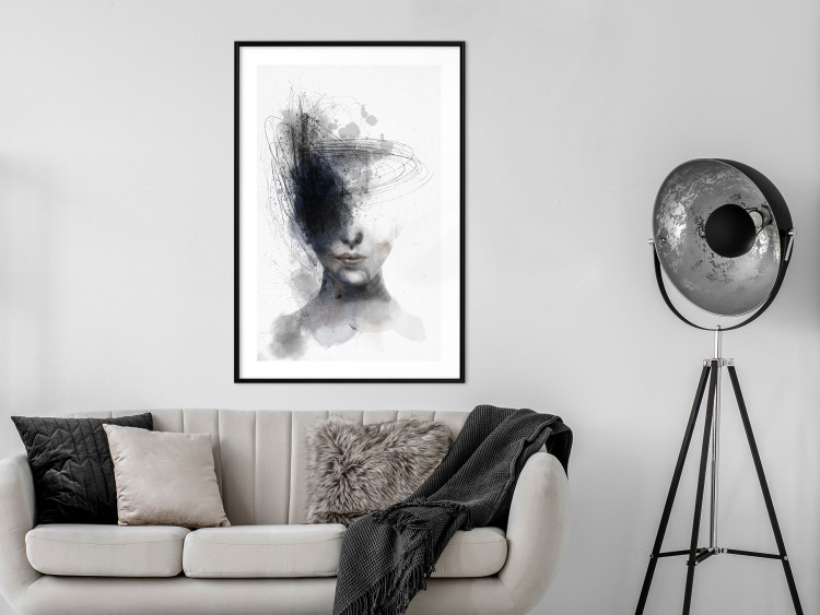 Wall Poster Cosmic Thought - portrait of a female face in an abstract composition 131827 additionalImage 18
