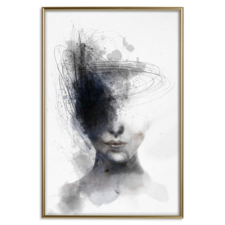 Wall Poster Cosmic Thought - portrait of a female face in an abstract composition 131827 additionalImage 21