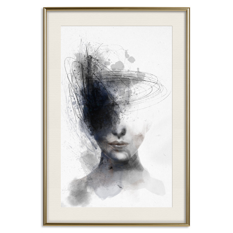 Wall Poster Cosmic Thought - portrait of a female face in an abstract composition 131827 additionalImage 20