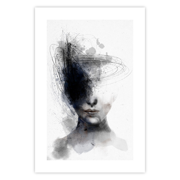 Wall Poster Cosmic Thought - portrait of a female face in an abstract composition 131827 additionalImage 25