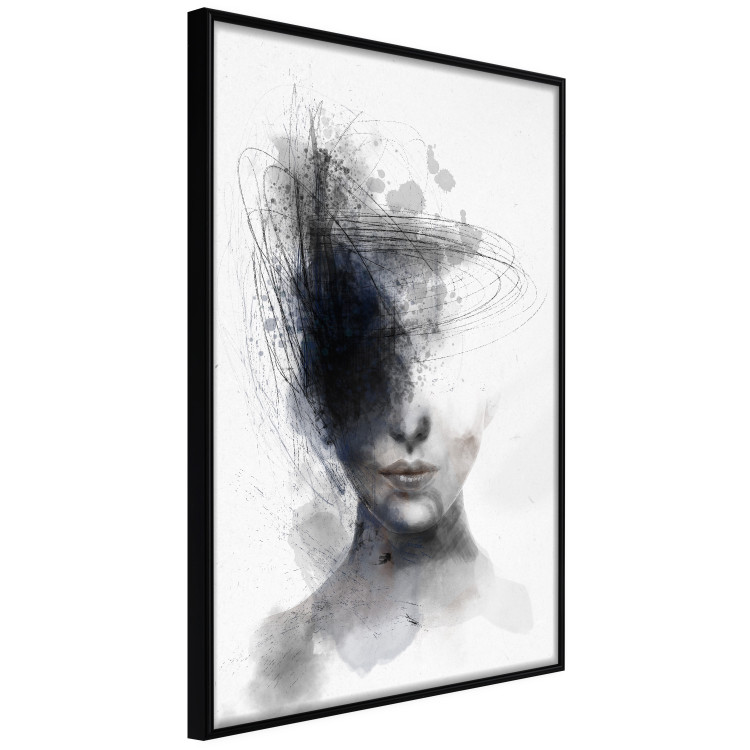Wall Poster Cosmic Thought - portrait of a female face in an abstract composition 131827 additionalImage 13