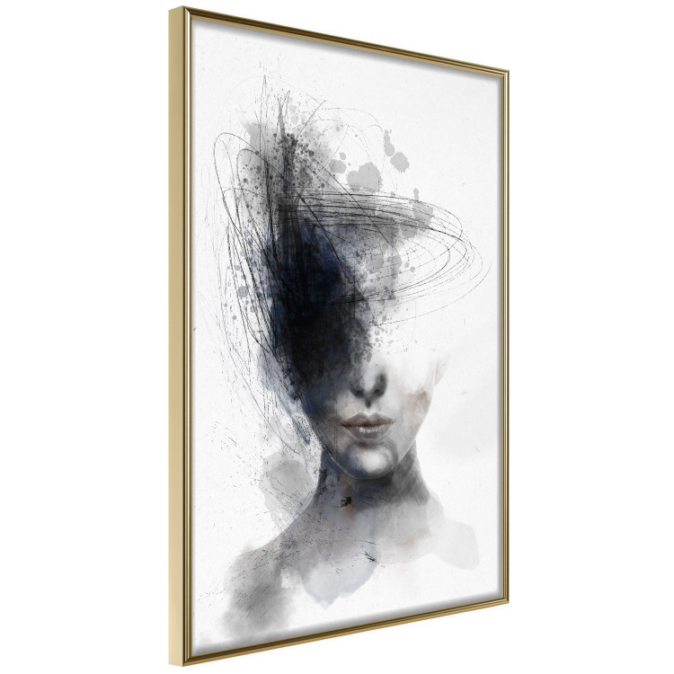Wall Poster Cosmic Thought - portrait of a female face in an abstract composition 131827 additionalImage 12
