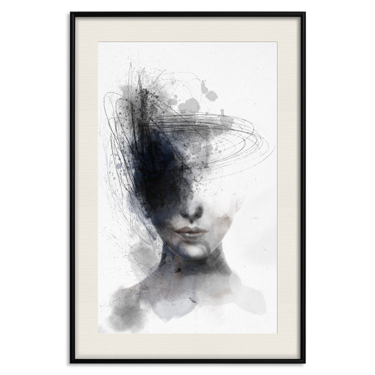 Wall Poster Cosmic Thought - portrait of a female face in an abstract composition 131827 additionalImage 19