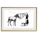 Wall Poster Banksy: Zebra Crossing - black and white zebra and woman hanging stripes 132427 additionalThumb 19