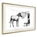 Wall Poster Banksy: Zebra Crossing - black and white zebra and woman hanging stripes 132427 additionalThumb 14