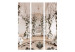 Room Separator Floral Chamber (3-piece) - columns adorned with white flowers 132727 additionalThumb 3