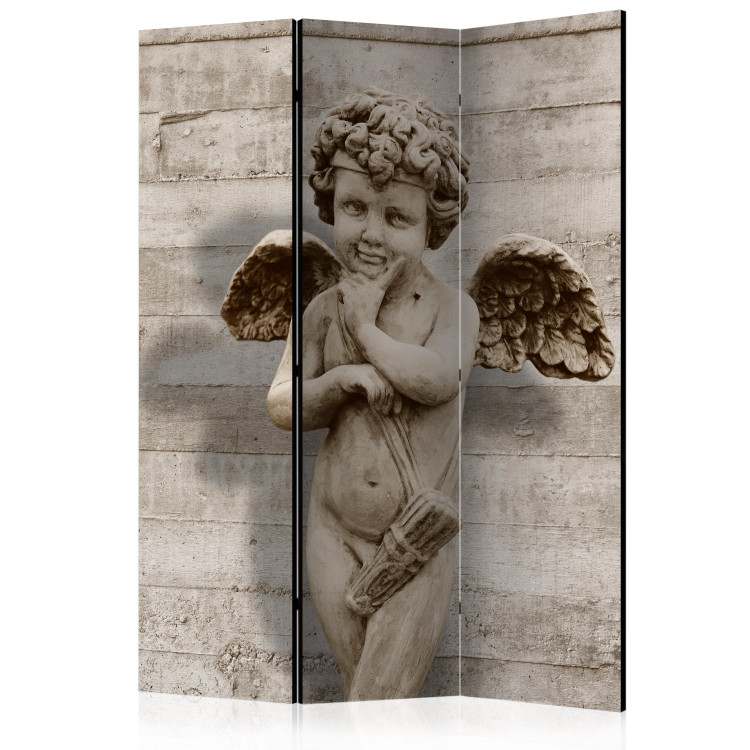 Room Separator Angelic Face (3-piece) - sacred sculpture of a winged boy 132827