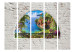 Room Divider Screen Window to Paradise II (5-piece) - wild island and parrots view from a window 133127 additionalThumb 3