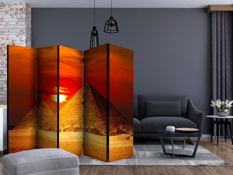 Room Divider Pyramids in Giza - sunset II - landscape of Egyptian pyramids 133727 additionalImage 4