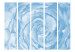 Room Separator Rose (Blue) II - watercolor composition of a blue rose pattern 133927 additionalThumb 3