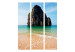 Room Separator Rock Formation by Shoreline (3-piece) - island landscape against the ocean 134127 additionalThumb 3