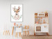 Wall Poster Julius the Deer - composition of pink flowers and a deer on a white background 135727 additionalThumb 8
