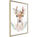 Wall Poster Julius the Deer - composition of pink flowers and a deer on a white background 135727 additionalThumb 16
