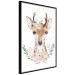 Wall Poster Julius the Deer - composition of pink flowers and a deer on a white background 135727 additionalThumb 17