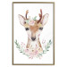 Wall Poster Julius the Deer - composition of pink flowers and a deer on a white background 135727 additionalThumb 5