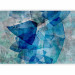 Wall Mural Sapphire mosaic - minimalist abstract composition on concrete 136327 additionalThumb 1