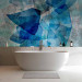 Wall Mural Sapphire mosaic - minimalist abstract composition on concrete 136327 additionalThumb 8