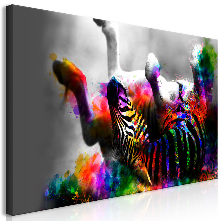 Large canvas print Happy Zebra II [Large Format] 136427 additionalImage 2