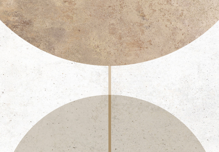 Poster In Line - geometric abstraction with circles on a light background in boho style 137227 additionalImage 19